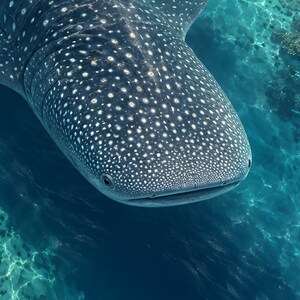 Whale Shark Art Print | Tropical Lagoon Fantasy Wall Decor zdjęcie 19
