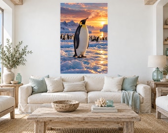 Emperor Penguin Print | Antarctic Wall Art | Cinematic Animal Portrait