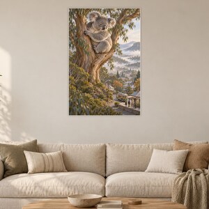 Koala Art Print | Eucalyptus Village Fantasy Wall Decor bild 2