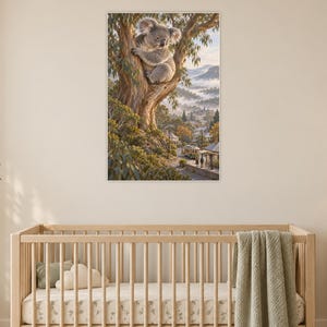 Koala Art Print | Eucalyptus Village Fantasy Wall Decor bild 15