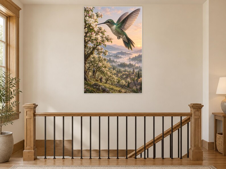 Hummingbird Art Print | Blossom Orchard Fantasy Wall Decor imagen 14