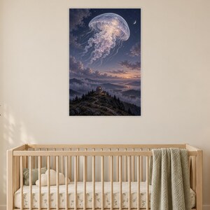 Jellyfish Art Print | Celestial Observatory Fantasy Wall Decor image 15