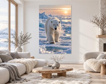 Polar Bear Print | Arctic Wildlife Wall Art | Cinematic Animal Portrait