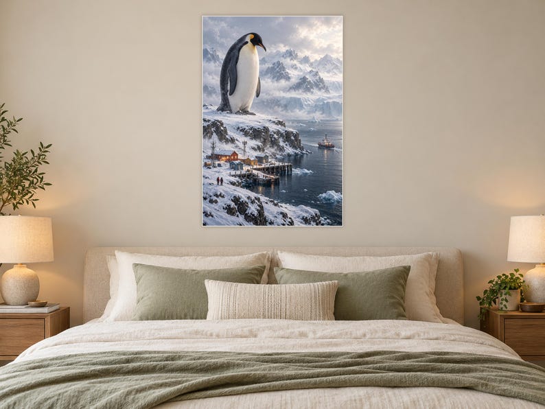 Emperor Penguin Art Print | Polar Harbour Fantasy Wall Decor Bild 4