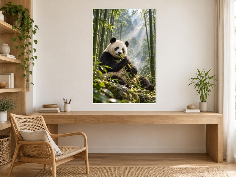 Giant Panda Print | Bamboo Forest Wall Art | Cinematic Animal Portrait bild 2