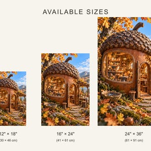 Acorn Pottery Studio Art Print | Autumn Woodland Craft Room Decor image 4