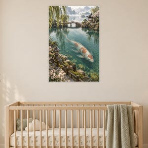 Koi Fish Art Print | Japanese Garden Fantasy Wall Decor image 15