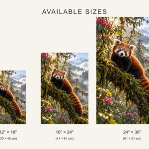 Red Panda Print | Himalayan Wall Art | Cinematic Animal Portrait image 4