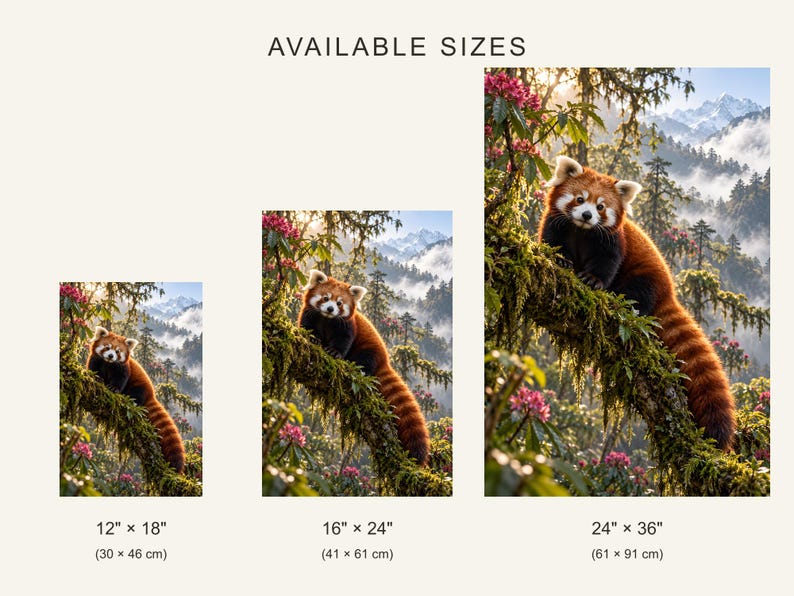Red Panda Print | Himalayan Wall Art | Cinematic Animal Portrait image 4
