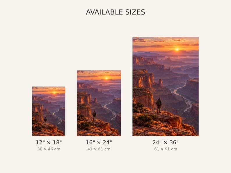 Red Rock Canyon Print | Desert Southwest Landscape Wall Art | Utah Canyon Sunset Poster image 3
