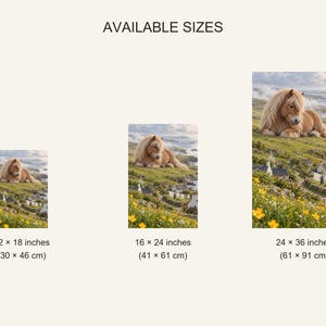 Shetland Pony Art Print | Seaside Village Fantasy Wall Decor image 20