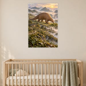Pangolin Art Print | Terraced Village Fantasy Wall Decor Bild 15