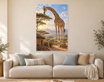 Giant Giraffe Art Print | Acacia Village Fantasy Wall Decor