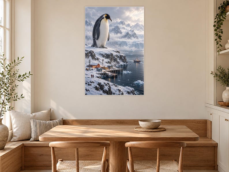 Emperor Penguin Art Print | Polar Harbour Fantasy Wall Decor Bild 9