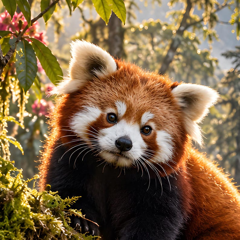 Red Panda Print | Himalayan Wall Art | Cinematic Animal Portrait image 3