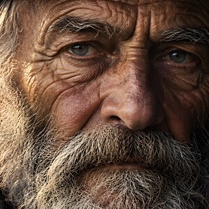 Moody Fisherman Portrait Print | Cinematic Character Wall Art | Dark Academia Fine Art Poster image 2