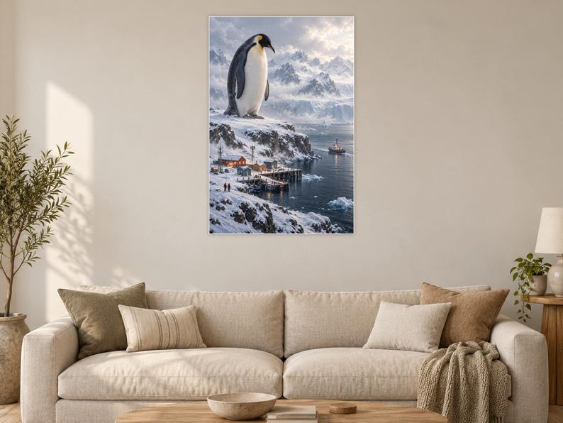 Emperor Penguin Art Print | Polar Harbour Fantasy Wall Decor Bild 2