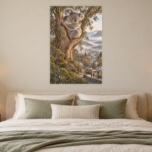 Koala Art Print | Eucalyptus Village Fantasy Wall Decor bild 4