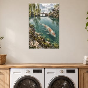 Koi Fish Art Print | Japanese Garden Fantasy Wall Decor image 11