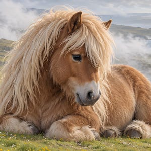 Shetland Pony Art Print | Seaside Village Fantasy Wall Decor image 19