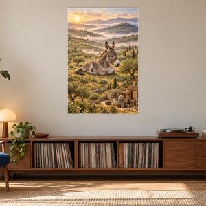 Donkey Art Print | Olive Grove Village Fantasy Wall Decor image 17