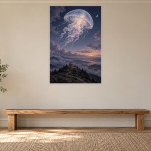 Jellyfish Art Print | Celestial Observatory Fantasy Wall Decor image 13