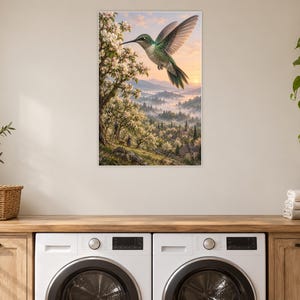 Hummingbird Art Print | Blossom Orchard Fantasy Wall Decor imagen 11