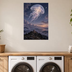 Jellyfish Art Print | Celestial Observatory Fantasy Wall Decor image 11