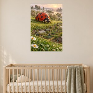 Ladybug Art Print | Cottage Garden Fantasy Wall Decor immagine 15