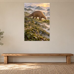 Pangolin Art Print | Terraced Village Fantasy Wall Decor Bild 13