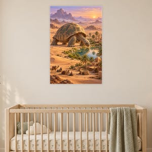 Desert Tortoise Art Print | Oasis Village Fantasy Wall Decor afbeelding 15
