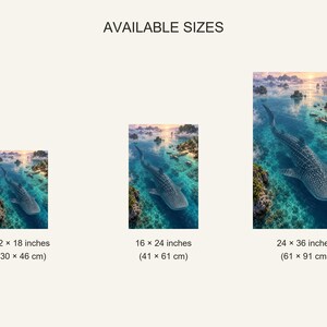 Whale Shark Art Print | Tropical Lagoon Fantasy Wall Decor zdjęcie 20