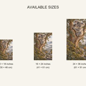 Koala Art Print | Eucalyptus Village Fantasy Wall Decor bild 20