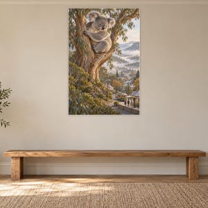 Koala Art Print | Eucalyptus Village Fantasy Wall Decor bild 13