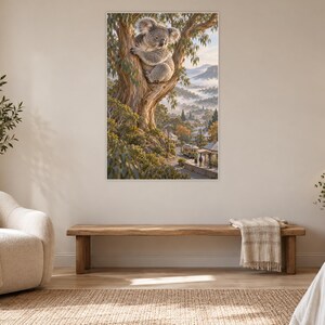 Koala Art Print | Eucalyptus Village Fantasy Wall Decor bild 5