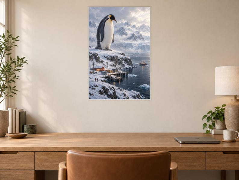 Emperor Penguin Art Print | Polar Harbour Fantasy Wall Decor Bild 6