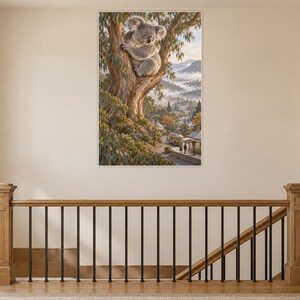 Koala Art Print | Eucalyptus Village Fantasy Wall Decor bild 14