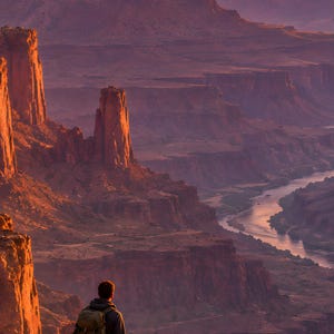 Red Rock Canyon Print | Desert Southwest Landscape Wall Art | Utah Canyon Sunset Poster image 2