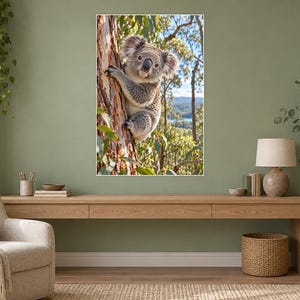 Koala Print | Eucalyptus Wall Art | Cinematic Animal Portrait image 2