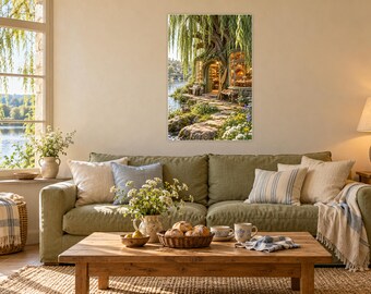 Willow Bakery Art Print | Cozy Woodland Kitchen Wall Decor