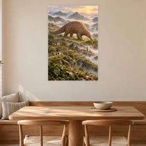 Pangolin Art Print | Terraced Village Fantasy Wall Decor Bild 9