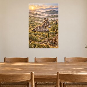 Donkey Art Print | Olive Grove Village Fantasy Wall Decor image 8