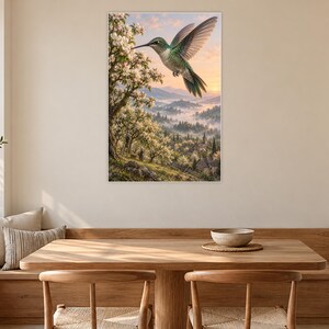Hummingbird Art Print | Blossom Orchard Fantasy Wall Decor imagen 9