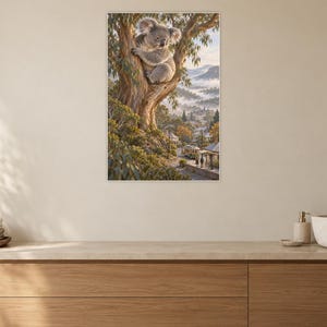 Koala Art Print | Eucalyptus Village Fantasy Wall Decor bild 10