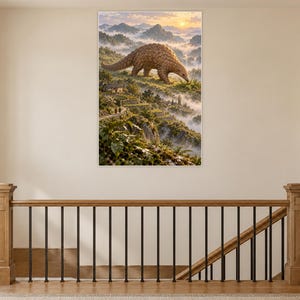 Pangolin Art Print | Terraced Village Fantasy Wall Decor Bild 14