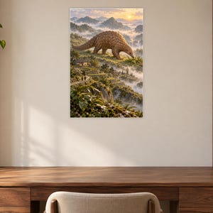 Pangolin Art Print | Terraced Village Fantasy Wall Decor Bild 7