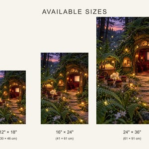 Woodland Cinema Art Print | Cozy Fantasy Movie Room Wall Decor image 4