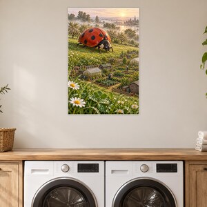 Ladybug Art Print | Cottage Garden Fantasy Wall Decor immagine 11