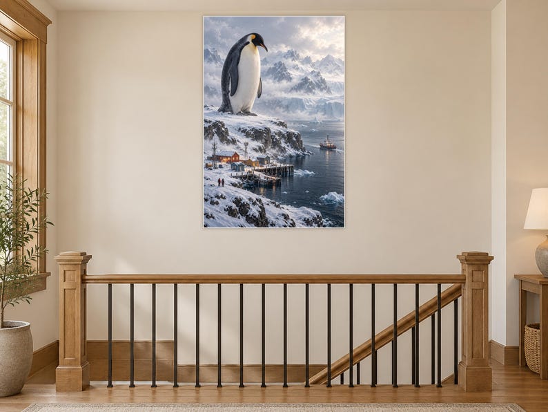 Emperor Penguin Art Print | Polar Harbour Fantasy Wall Decor Bild 14