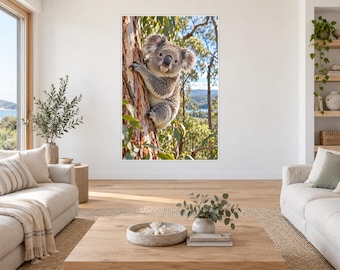 Koala Print | Eucalyptus Wall Art | Cinematic Animal Portrait